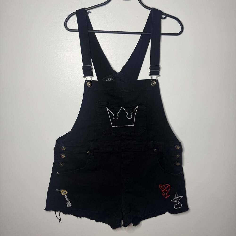 Her Universe Disney Kingdom Hearts Icons Denim Shortalls Size XL